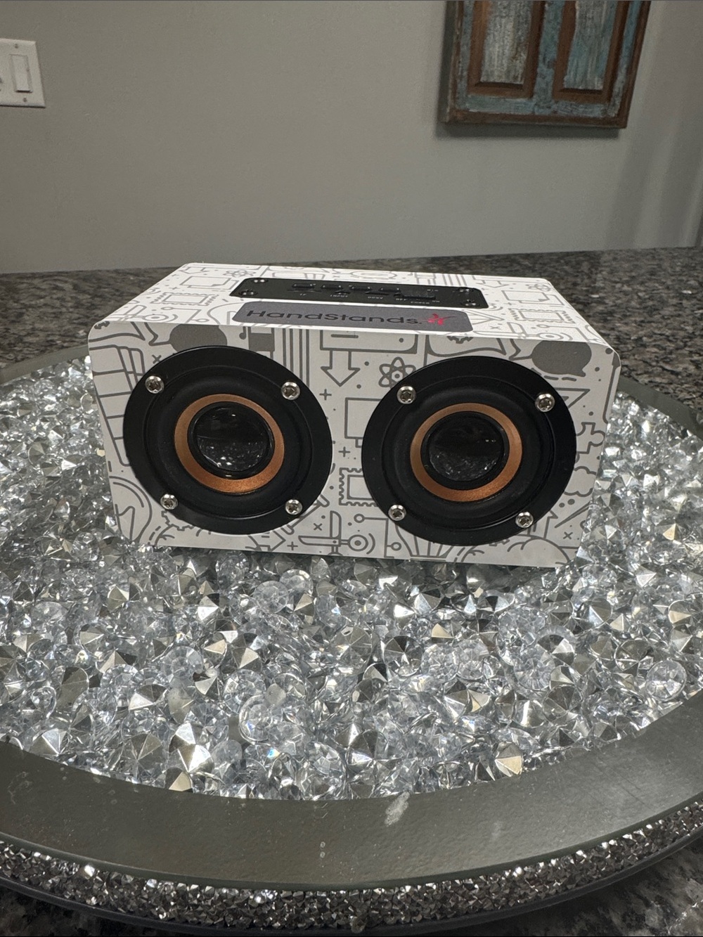 Portable White Bluetooth Speaker with Dual Drivers NEW